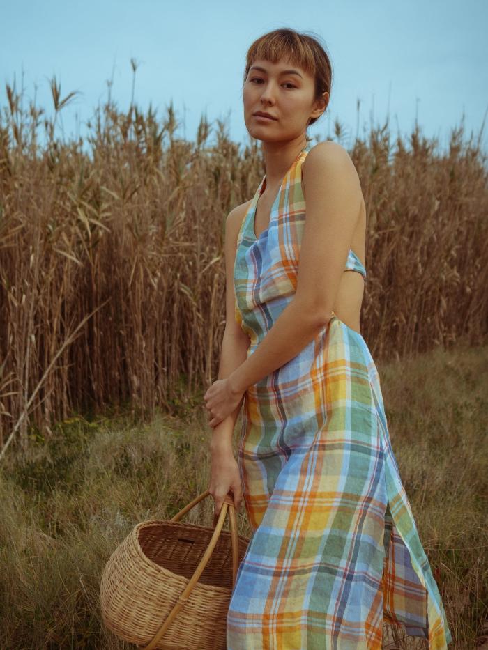 Backless plaid dress - Breeze -Majulahandmade 3