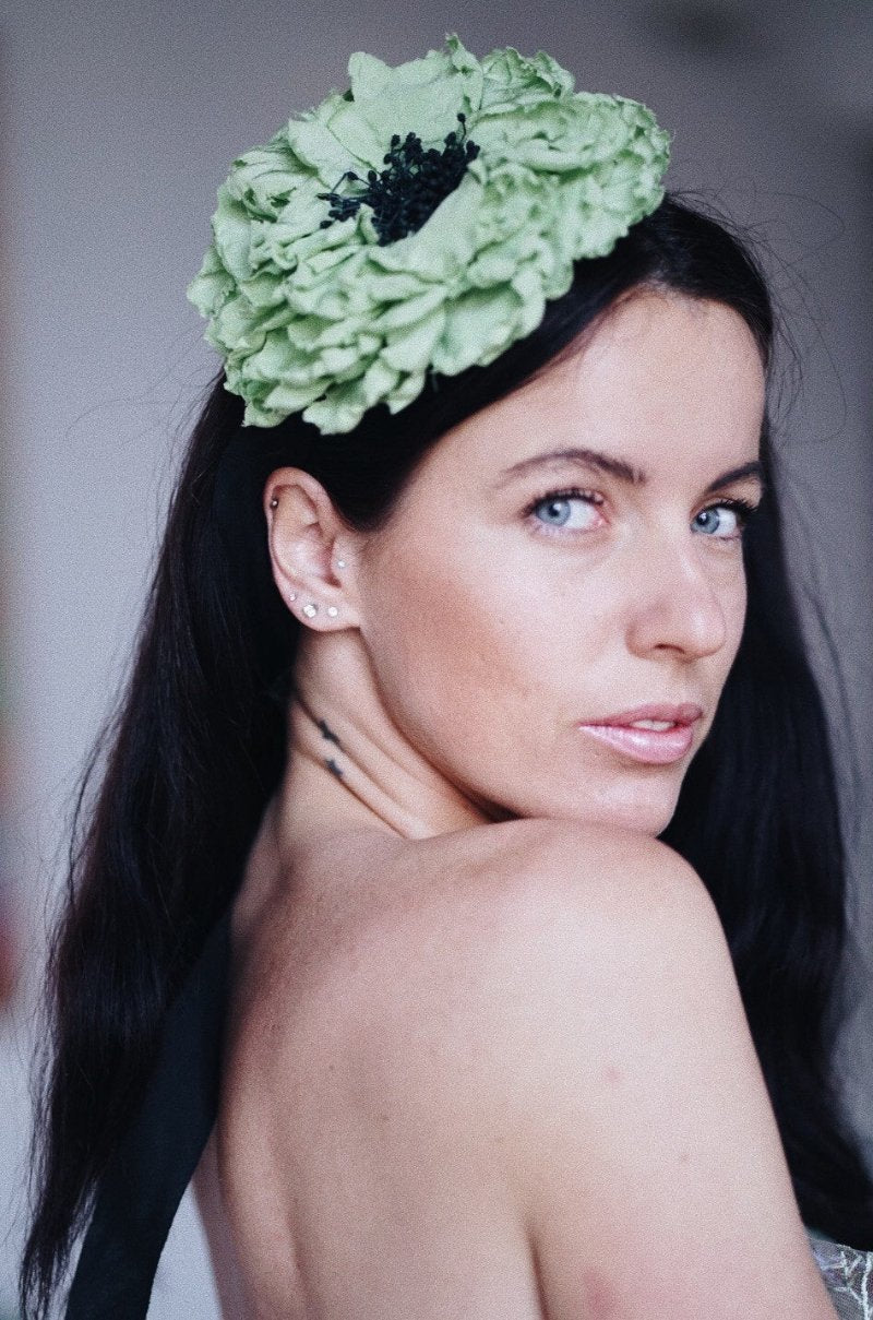 Big silk flower accessory-3- MajulaHandmade