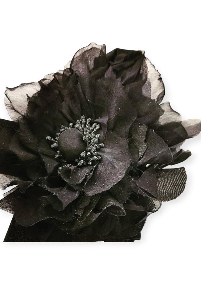 Black silk flower -Black swan _Majulahandmade