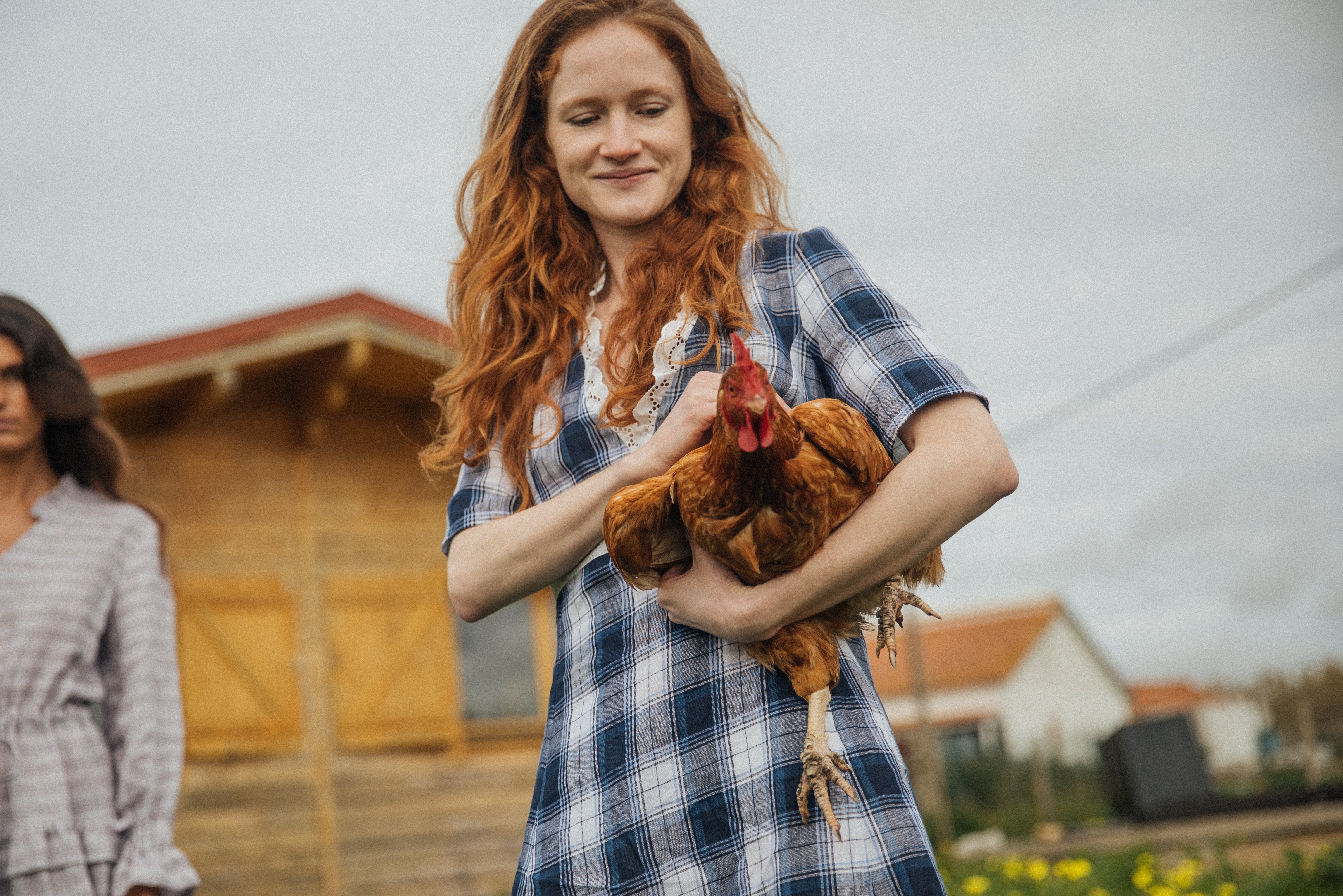 Checkered linen dress - CAMILLE_1