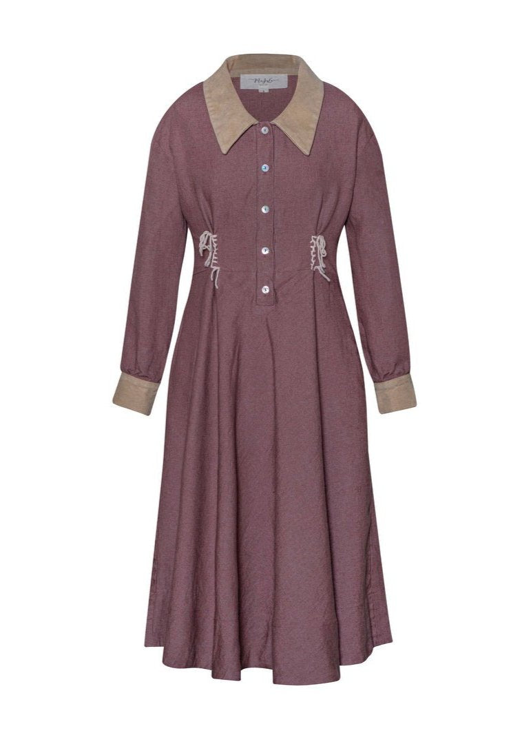Classic Full-Circle Voluminous Linen Dress - NOAH - MajulaHandmade
