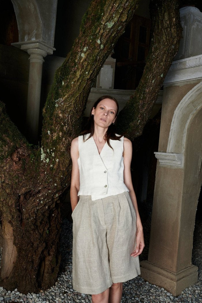 Classic fitted vest - FRANKIE-9 - MajulaHandmade