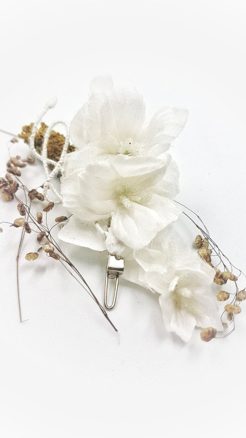 Delicate flower pins - GARDENIA pins (2 in set) -1- MajulaHandmade