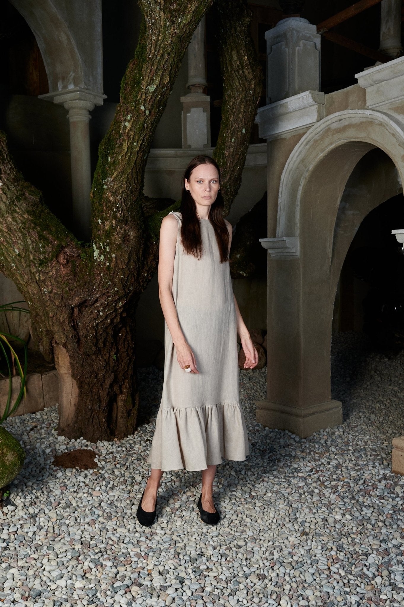 Elegant Loose-Fit Maxi Dress- STELLA-1- MajulaHandmade