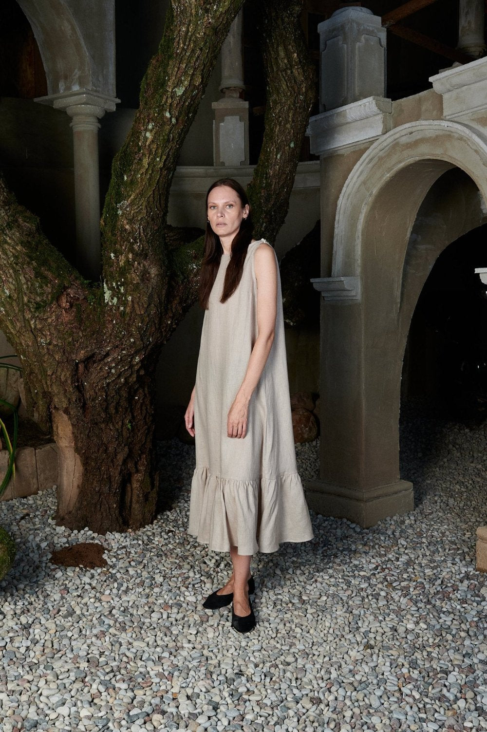 Elegant Loose-Fit Maxi Dress- STELLA-3 - MajulaHandmade