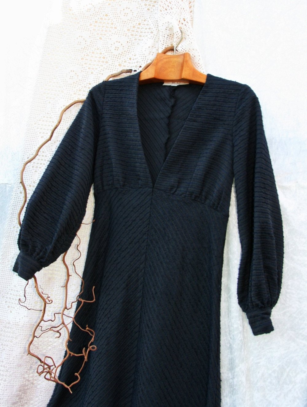 Elegant long wool dress - MEDEJA-10 - MajulaHandmade