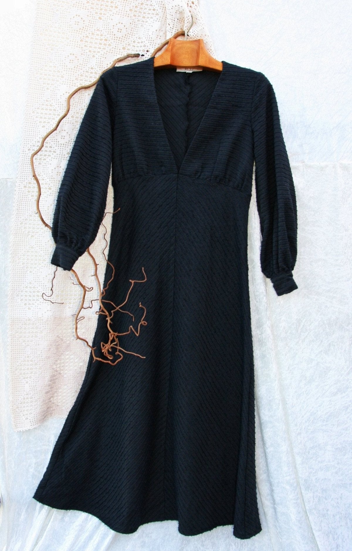 Elegant long wool dress - MEDEJA-3 - MajulaHandmade