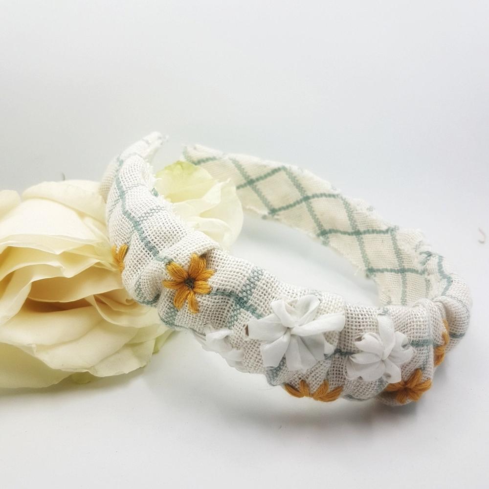 Embroidered headband - BIG DREAMS-2- MajulaHandmade