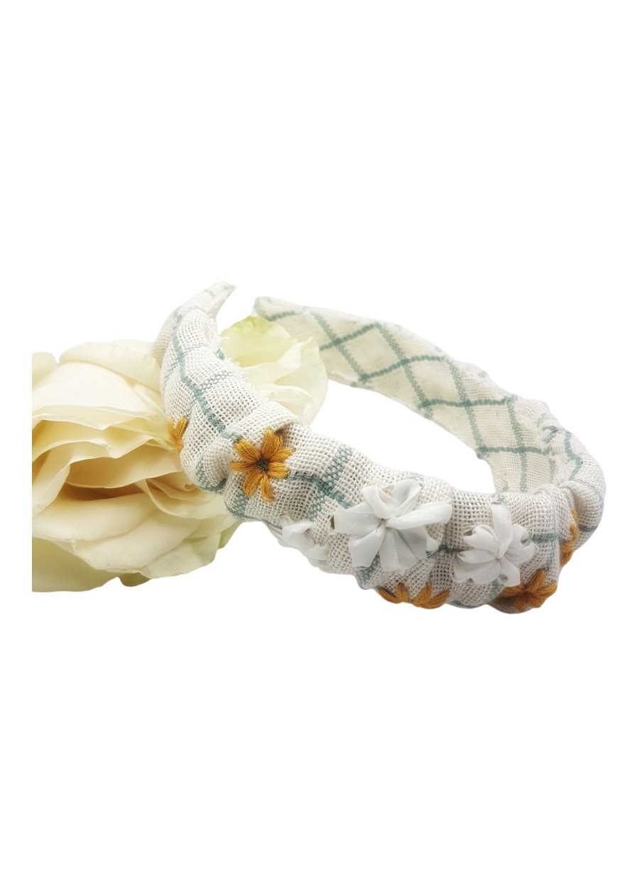 Embroidered headband - BIG DREAMS - MajulaHandmade