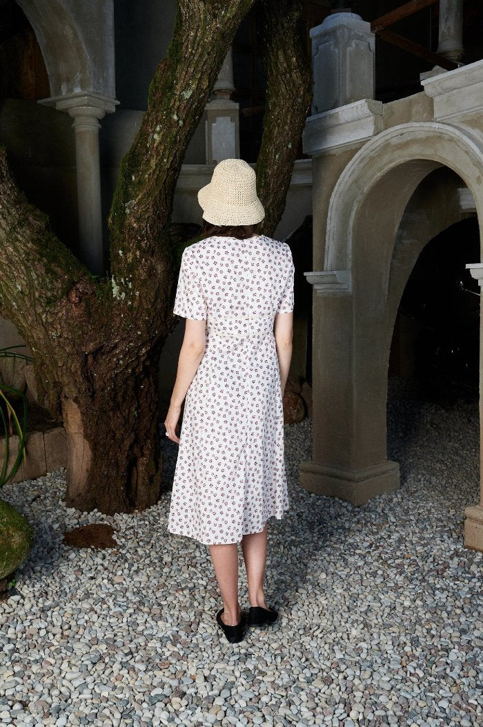 Floral retro - inspired dress - BLOSSOM-8- MajulaHandmade