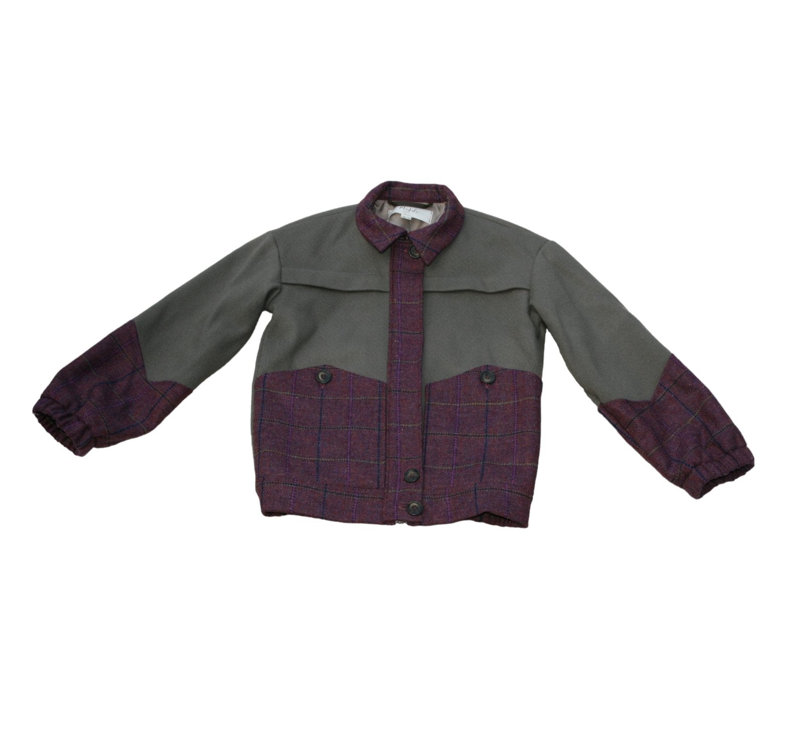 Girl's wool bomber jacket AGOTA - 2-MajulaHandmade
