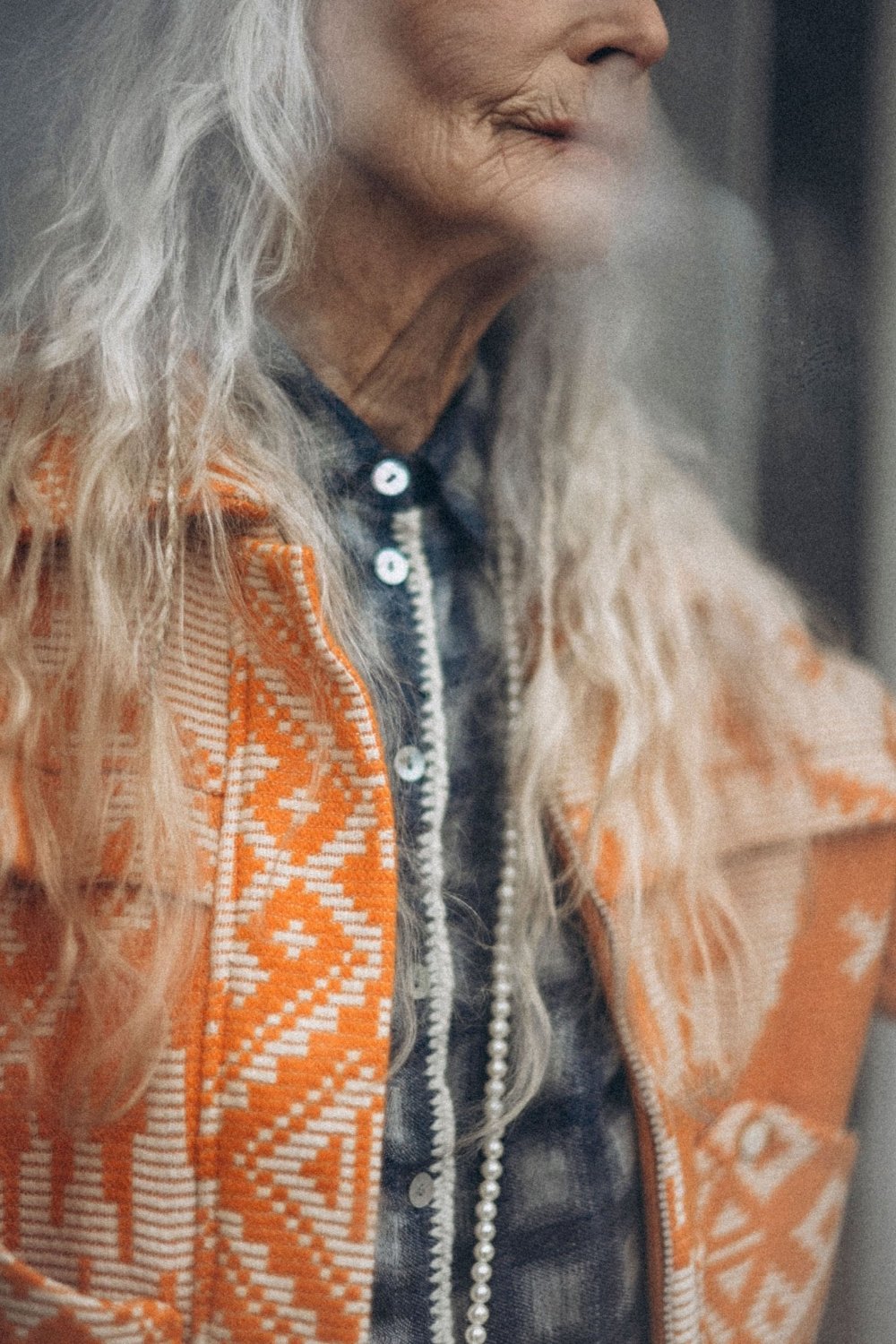 Heritage wool bomber jacket AGOTA/ ORANGE-4 - MajulaHandmade