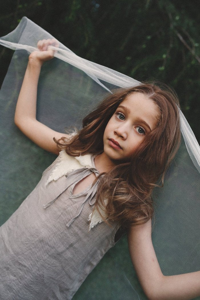 Light simple linen dress - AVIRA-1 - MajulaHandmade