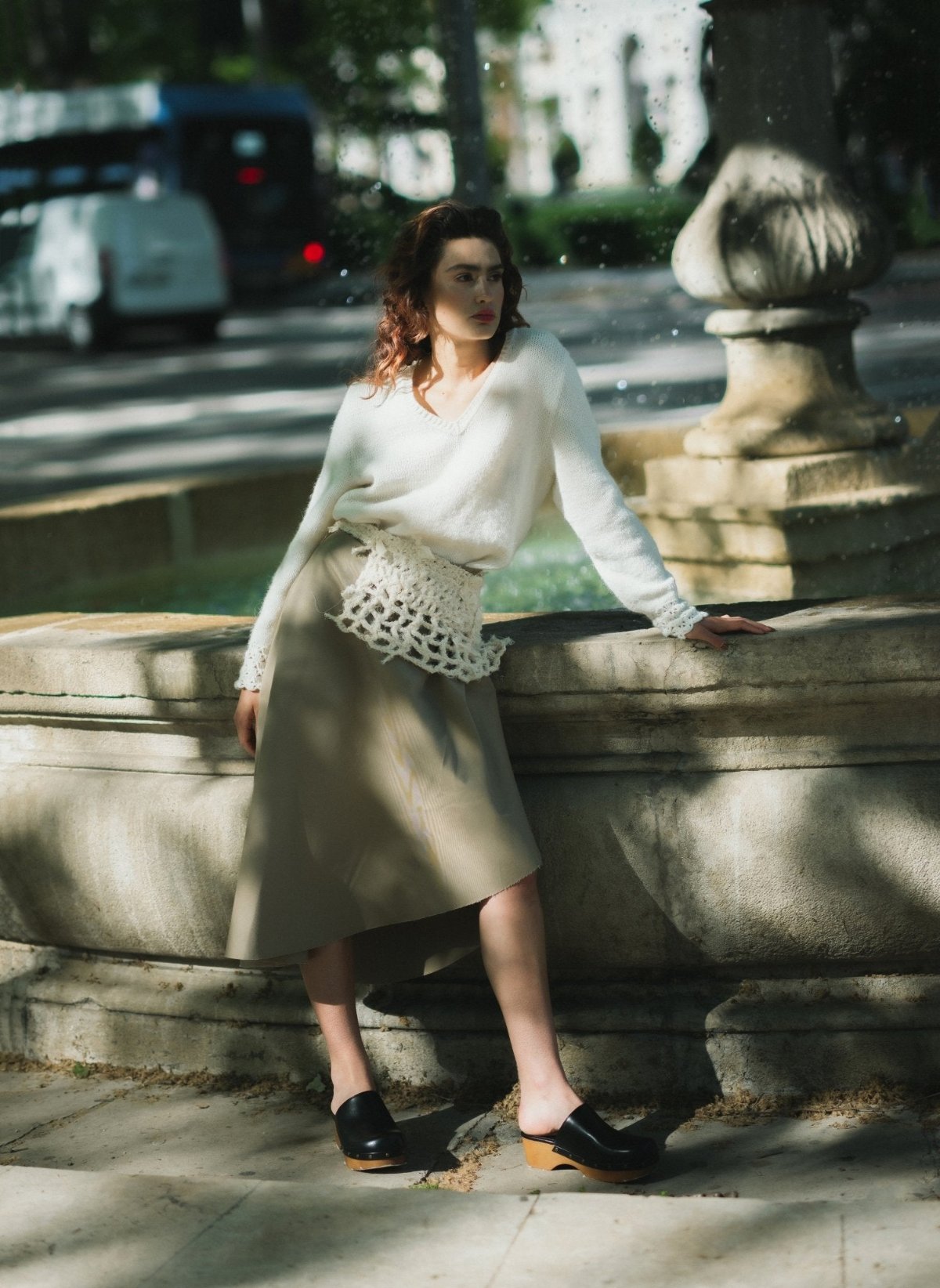 Linen cotton wrap skirt  - ANERES-2 - MajulaHandmade