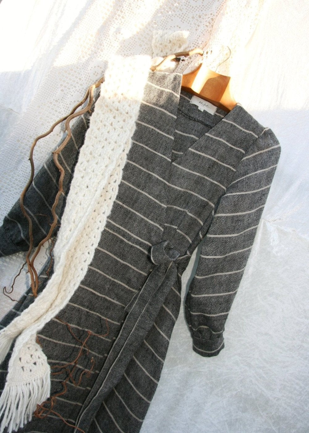 Long crocheted scarf - MajulaHandmade