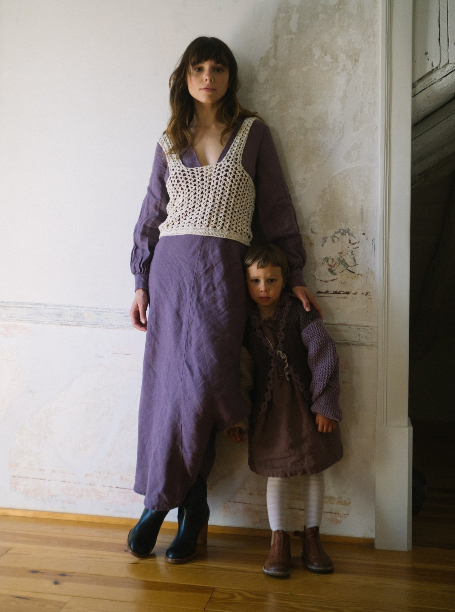 Long feminine soft linen dress - SAJA-1 - MajulaHandmade