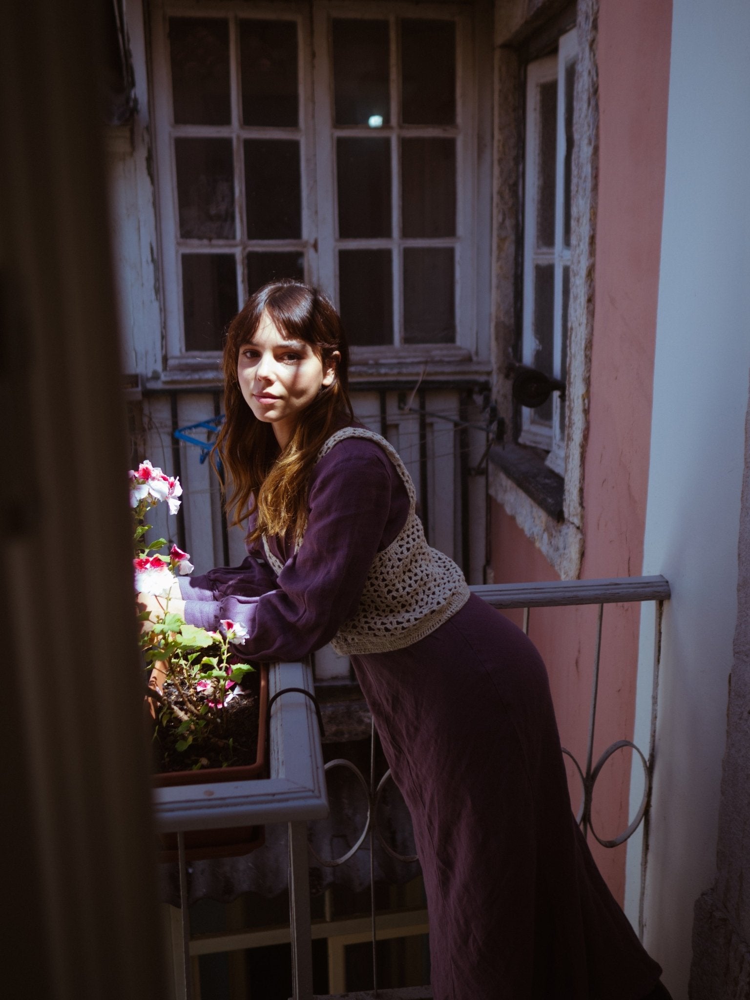 Long feminine soft linen dress - SAJA-4 - MajulaHandmade