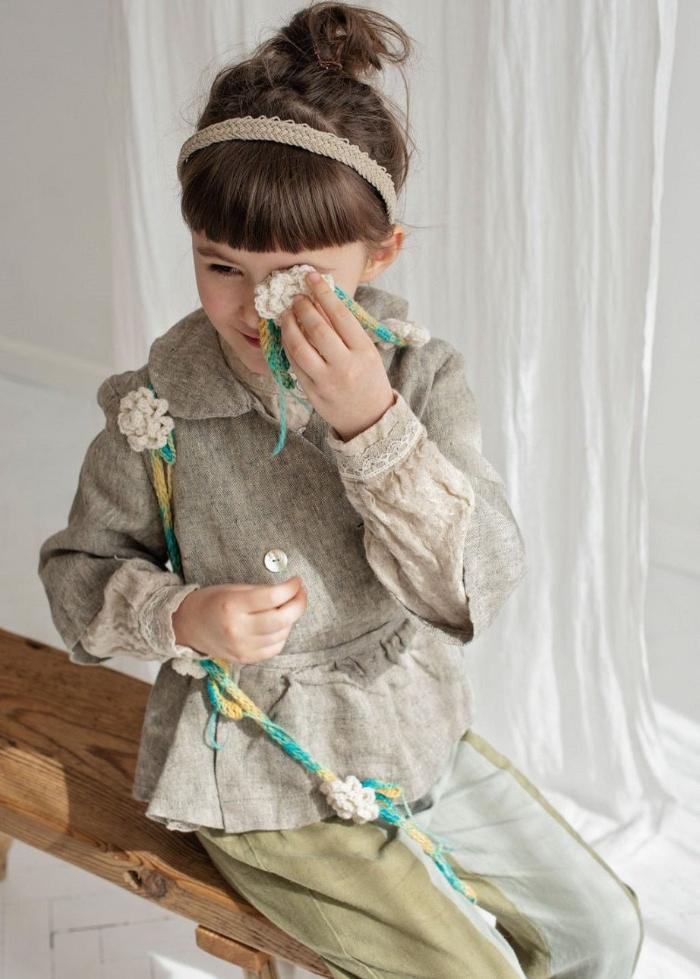 Mélange linen jacket - CARAWAY-1- MajulaHandmade