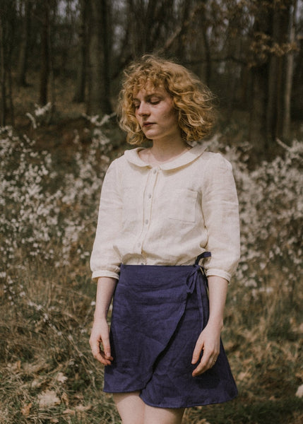 Mini linen skirt - JULIETTE - MajulaHandmade