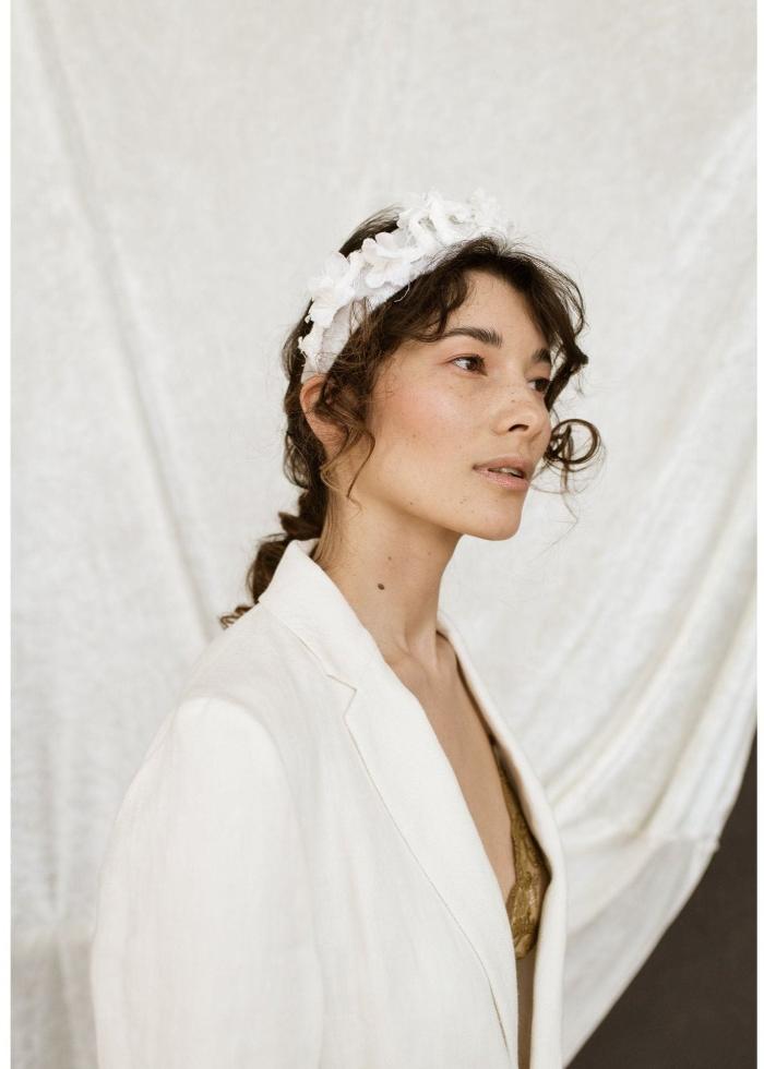 Modern bride headband Majulahandmade 1