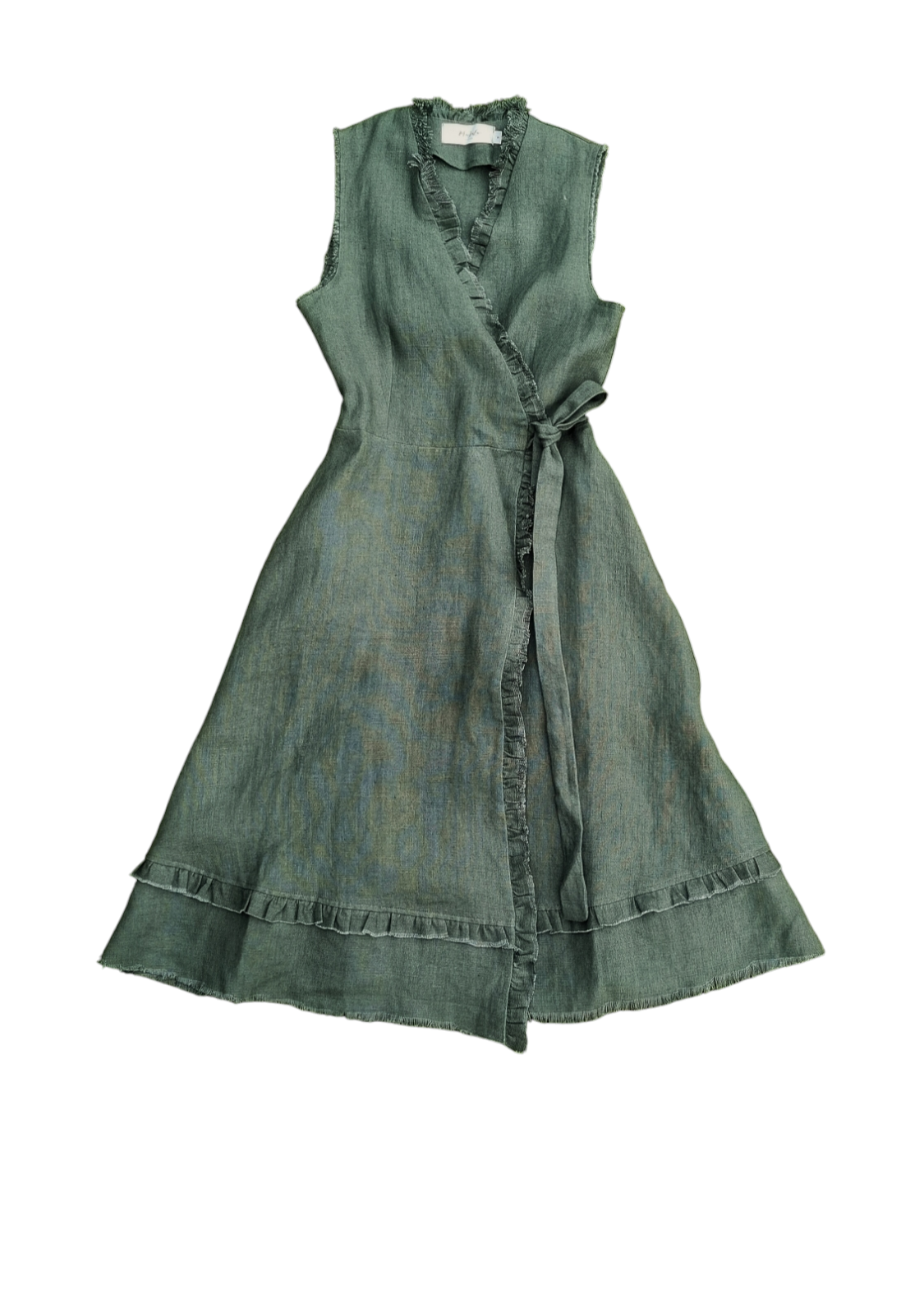 Heavyweight Wrapped Linen Dress - MEIDA