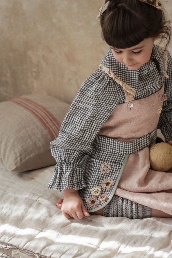 Pinafore dress with detachable pockets - ELIANA-2-MajulaHandmade