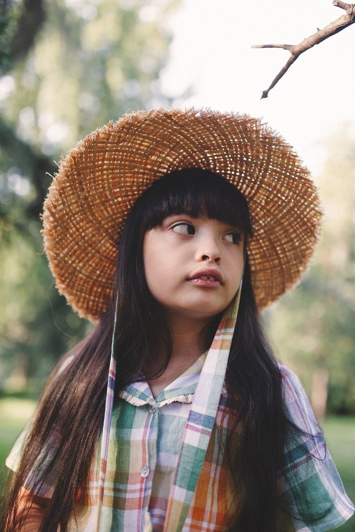 Plaid retro-inspired girl's shirt - AKIKO-4 - MajulaHandmade