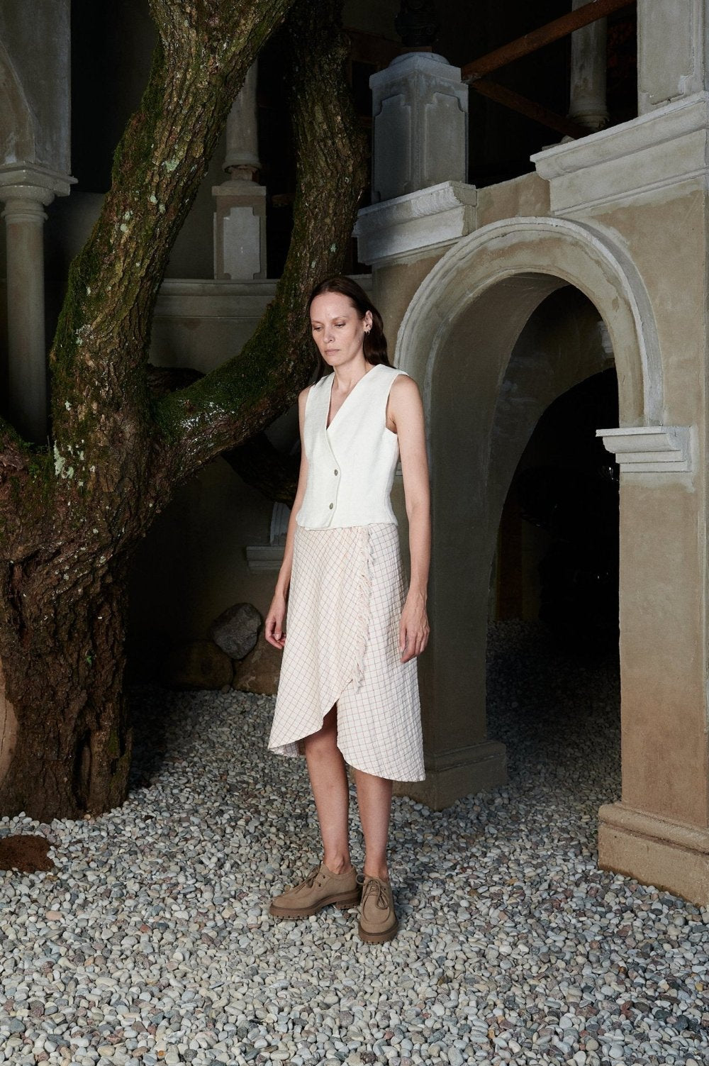 Plaid wrap skirt - VERA-1 - MajulaHandmade