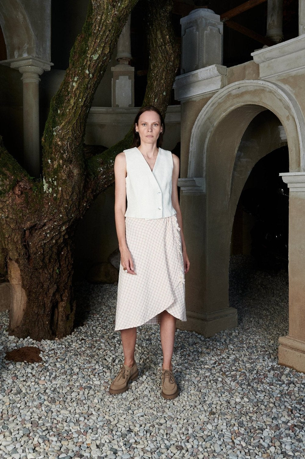 Plaid wrap skirt - VERA-3 - MajulaHandmade