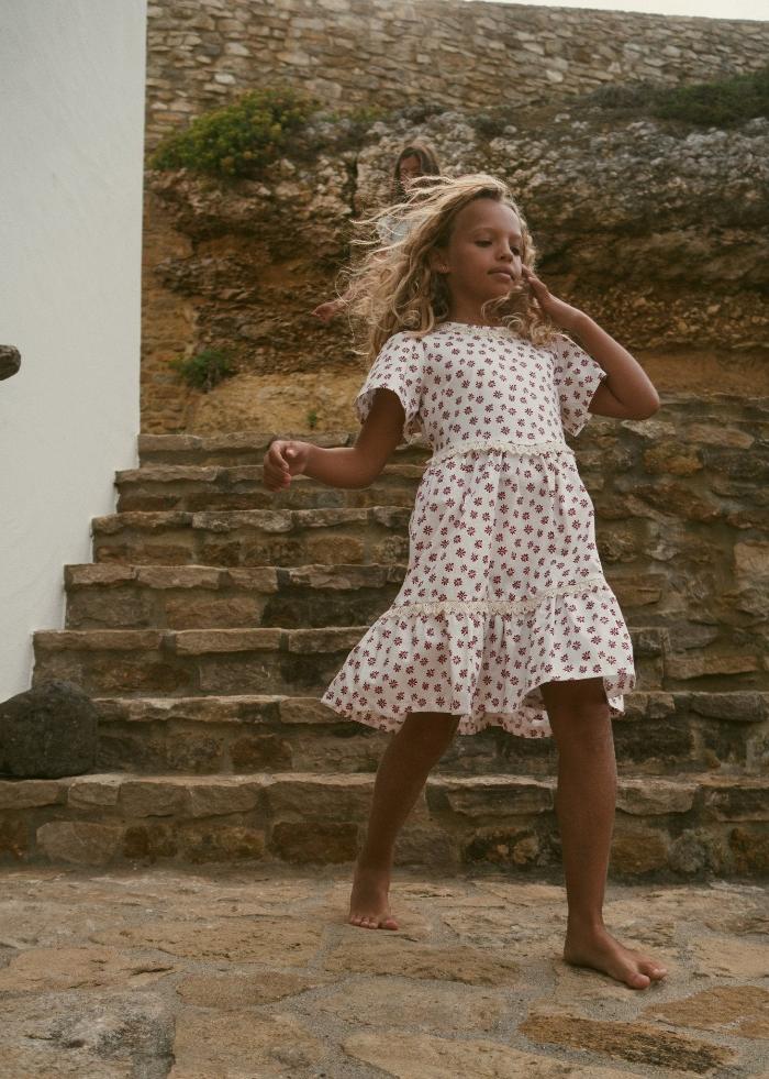 Retro-inspired floral dress - FLORA-1 - MajulaHandmade