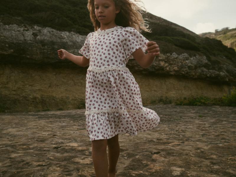 Retro-inspired floral dress - FLORA-2 - MajulaHandmade
