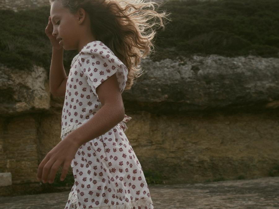 Retro-inspired floral dress - FLORA-4 - MajulaHandmade