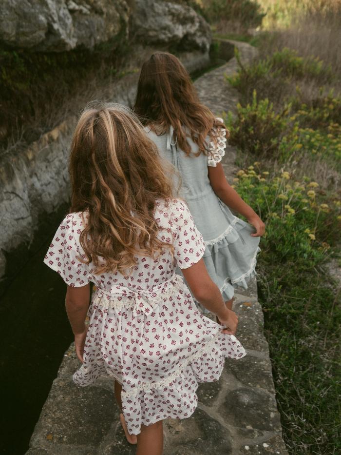 Retro-inspired floral dress - FLORA-5 - MajulaHandmade