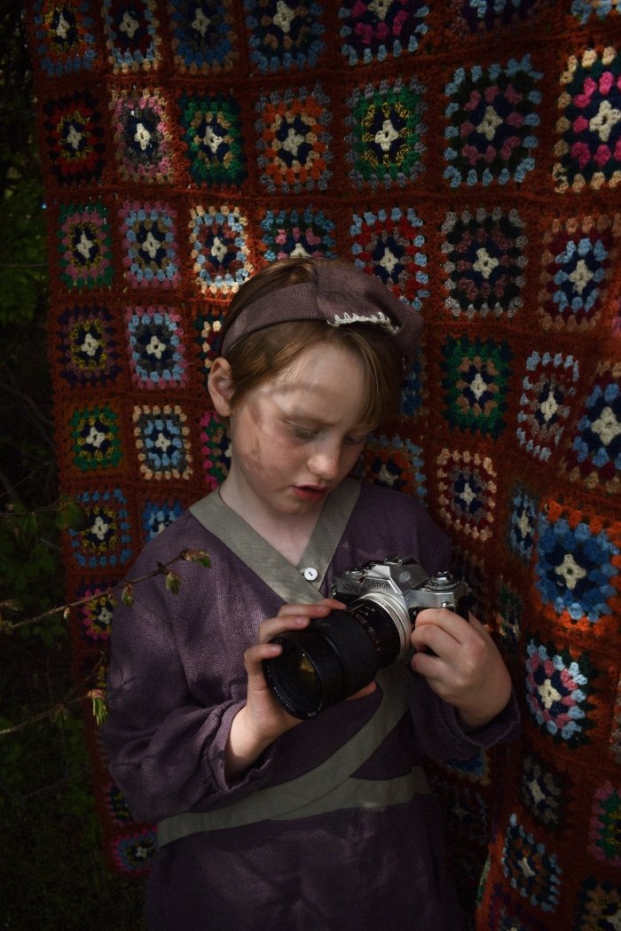 Retro-inspired flowy linen dress-6 - MajulaHandmade