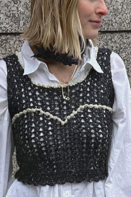 Crocheted sleeveless top MIGLA