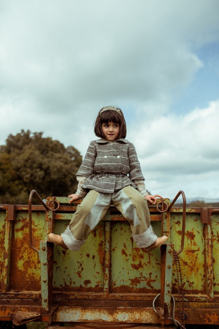 Striped linen jacket - CARAWAY-1- MajulaHandmade