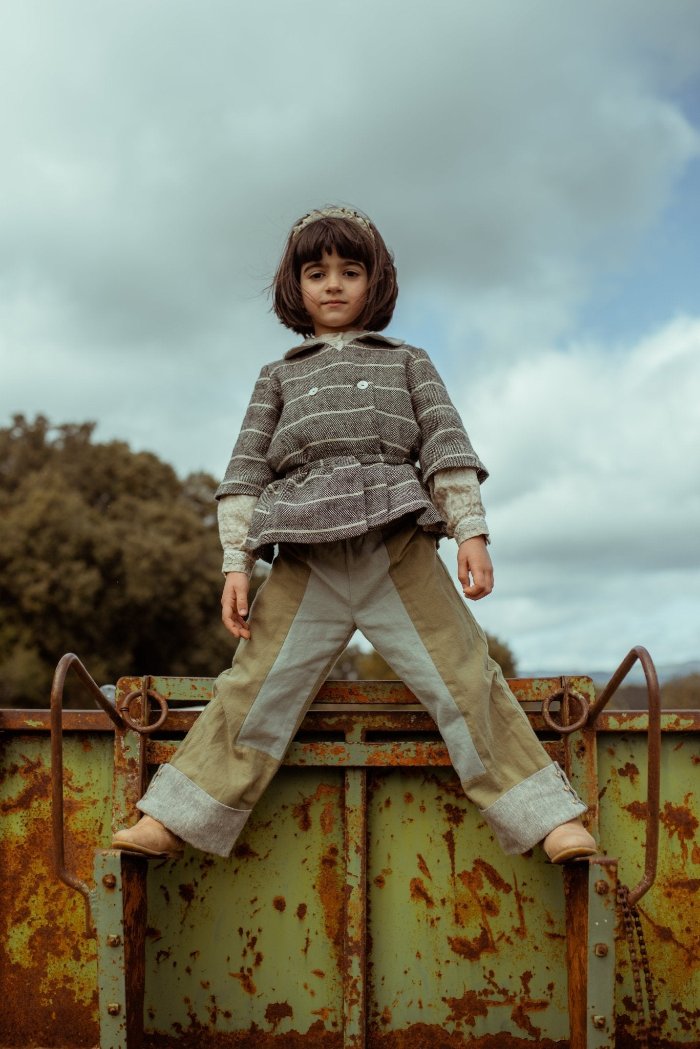 Striped linen jacket - CARAWAY-4- MajulaHandmade