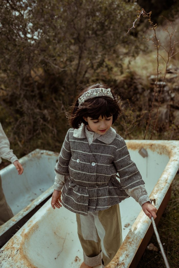 Striped linen jacket - CARAWAY-5- MajulaHandmade