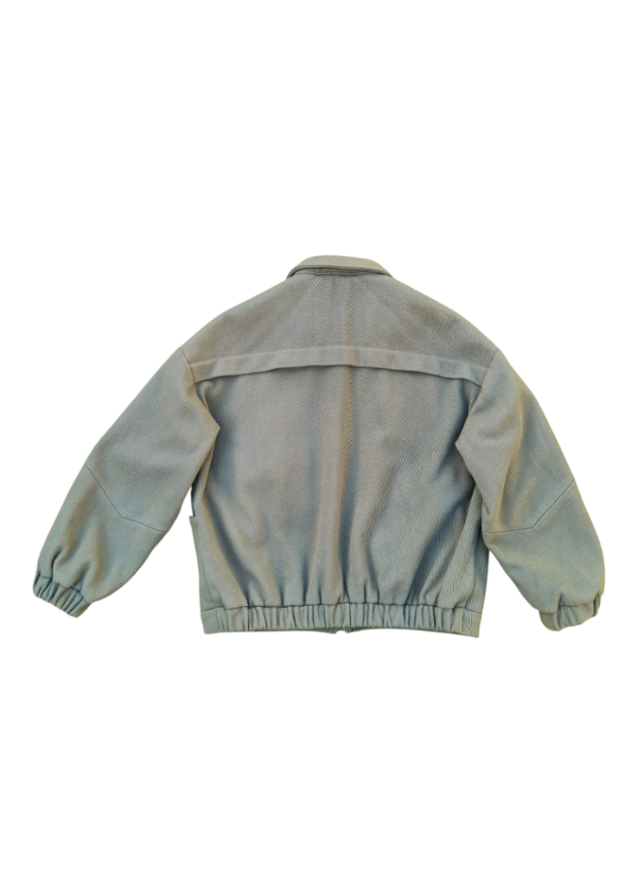 Taupe wool bomber jacket AGOTA-1-Majulahandmade