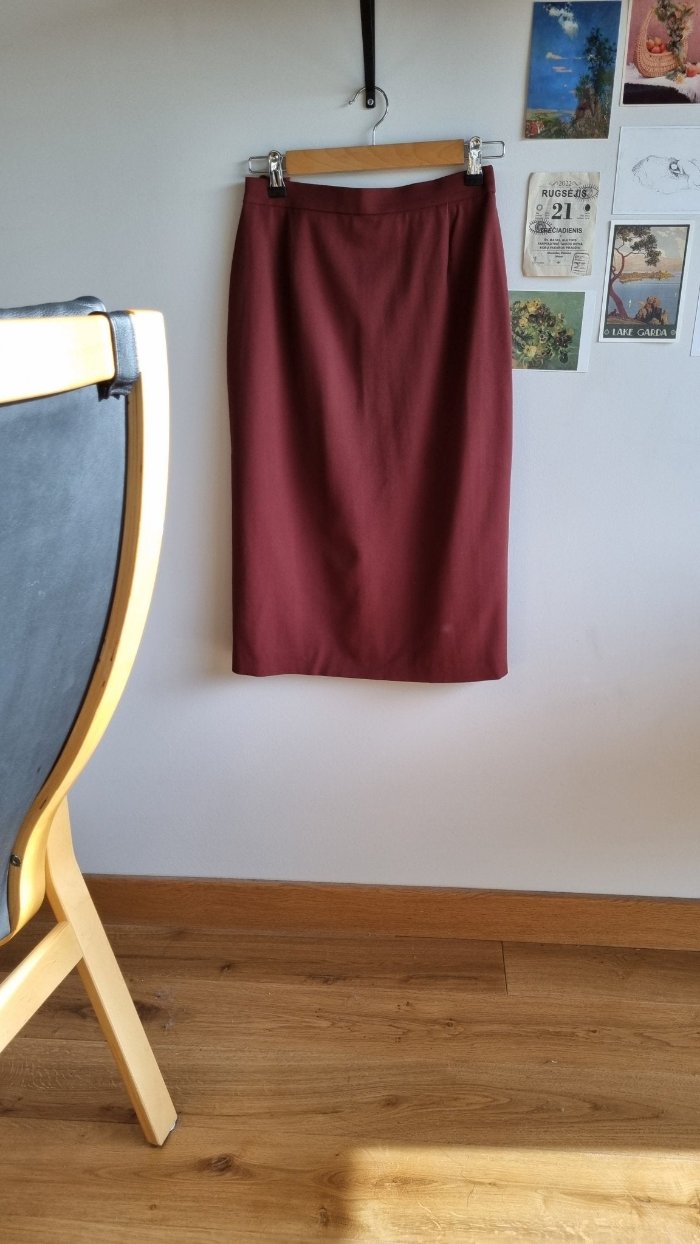 Vintage ESCADA pencil skirt /BROWN-3 - MajulaHandmade