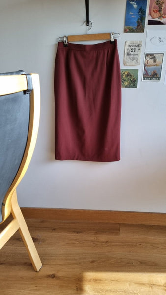 Vintage ESCADA pencil skirt /BROWN - MajulaHandmade