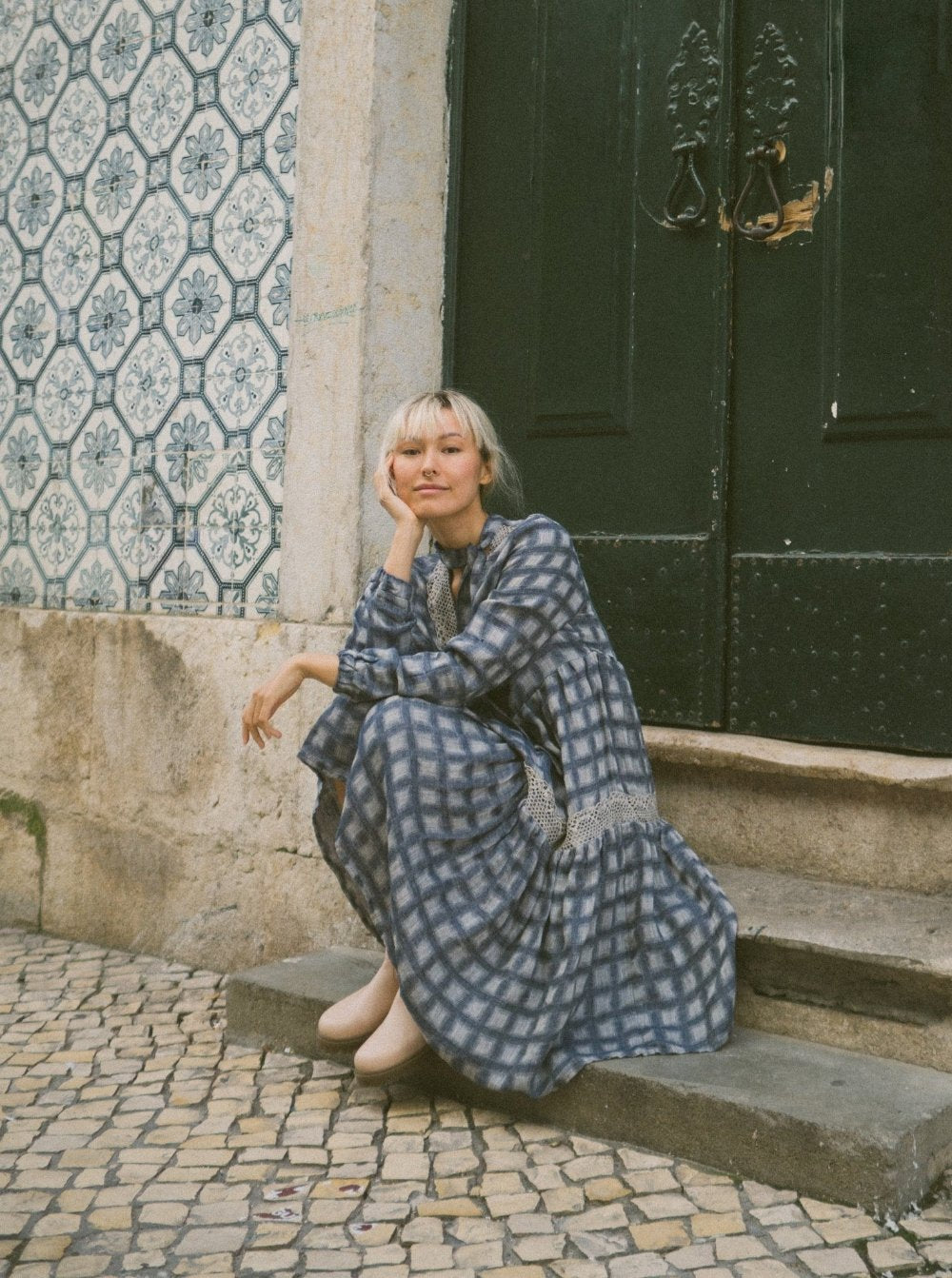 Wide-Fit Linen Dress - PAVEU-4 - MajulaHandmade