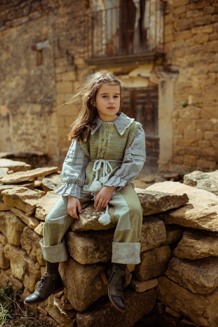 Wide comfortable girl's pants-4- MajulaHandmade