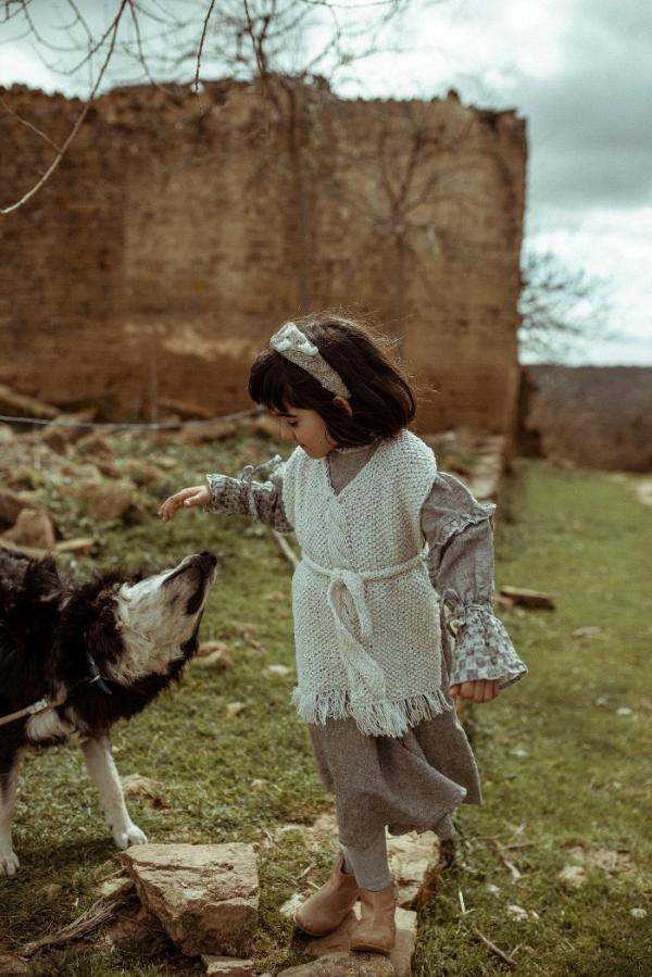 Wide linen headband -1- INSTANT LIGHT- MajulaHandmade