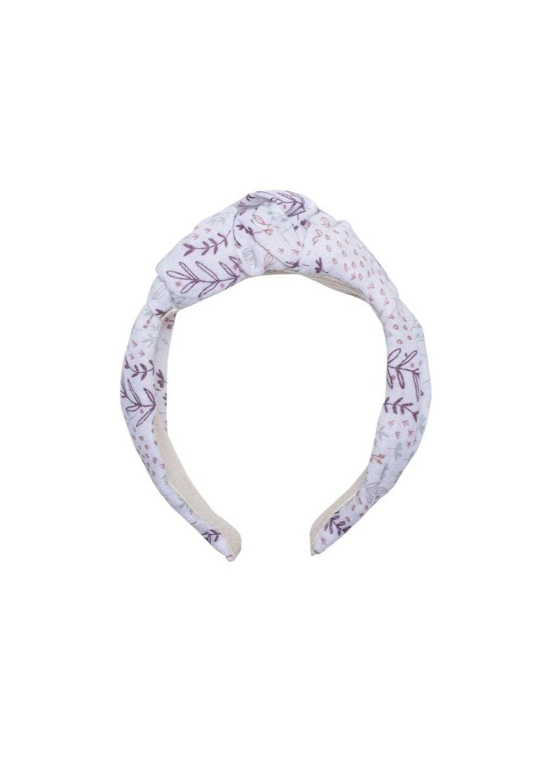 Wide soft floral cotton headband - MajulaHandmade