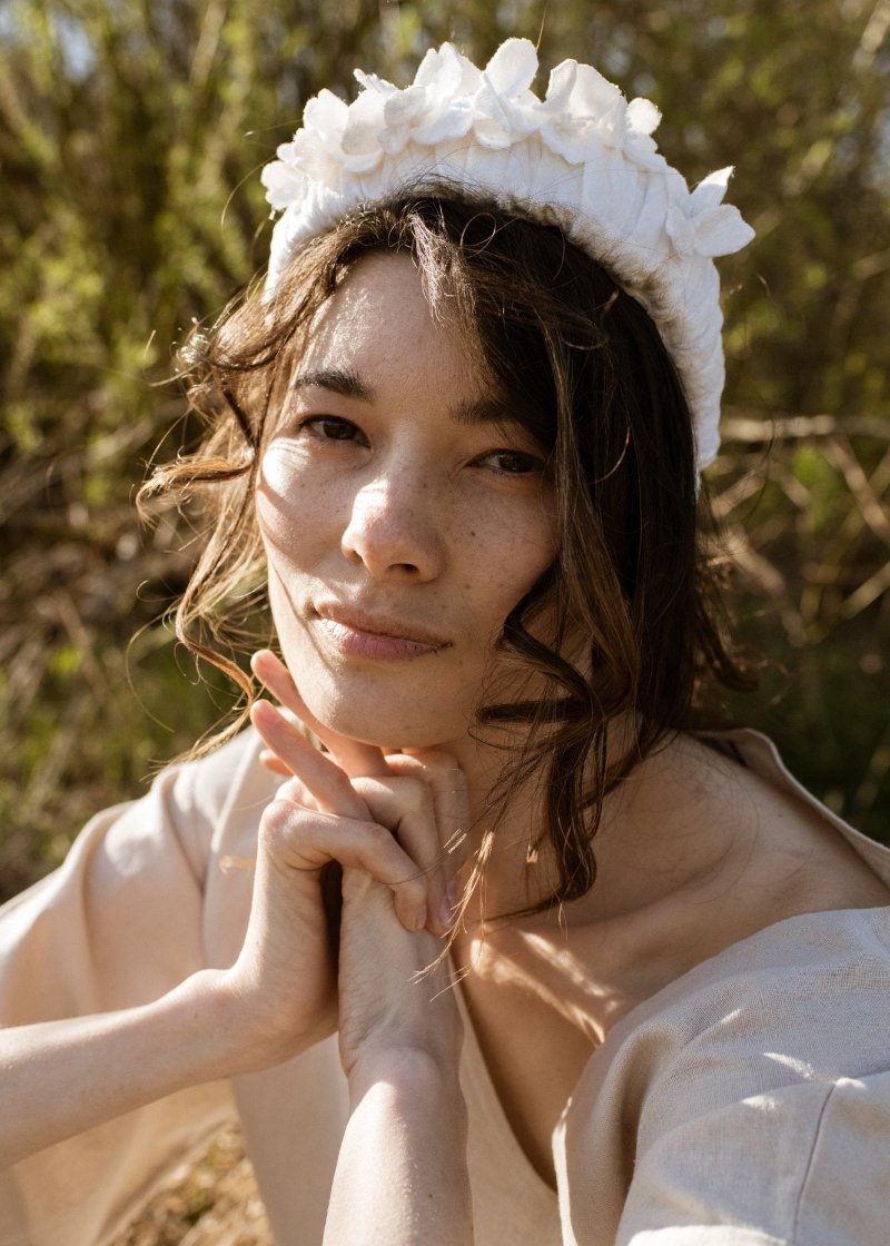 Wide velvet headband - MajulaHandmade