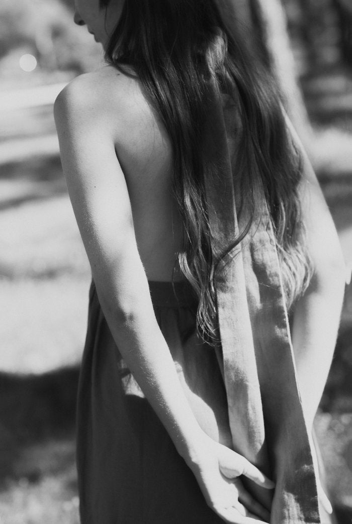 Backless Clara olive dress - MajulaHandmade