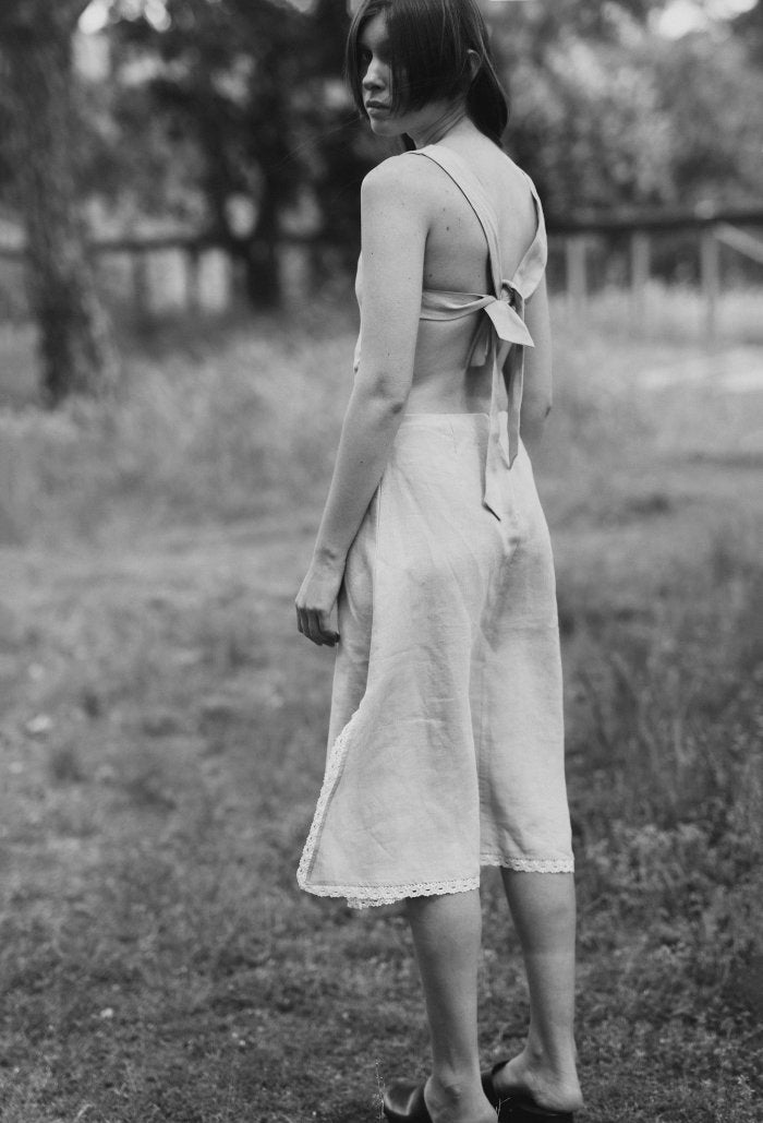 Backless mint dress - BREEZE - MajulaHandmade
