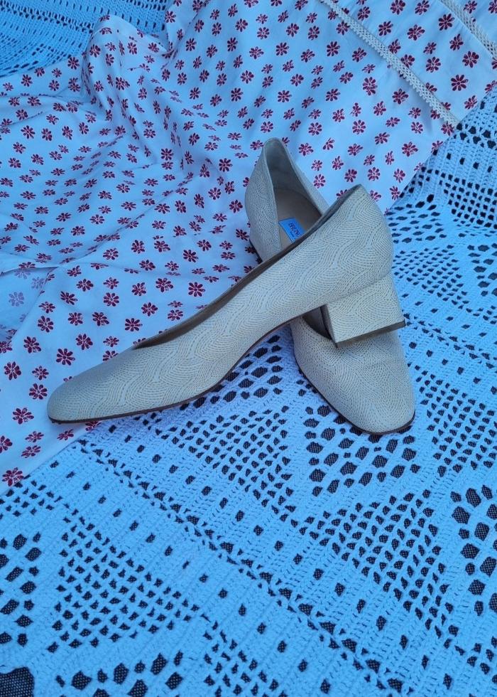 Bruno Mali Milky white all leather pumps - MajulaHandmade