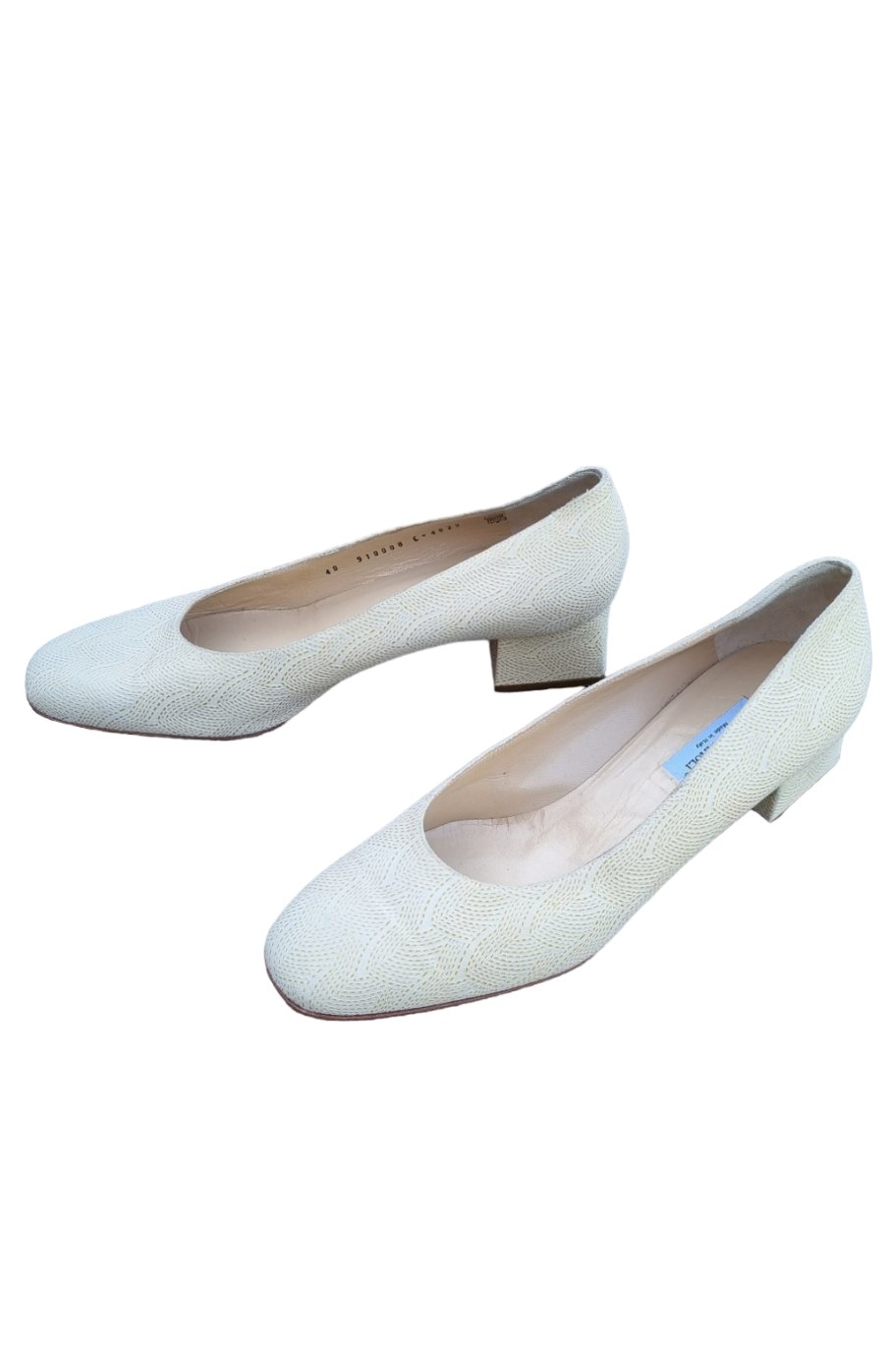 Bruno Mali Milky white all leather pumps - MajulaHandmade